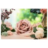 ROSE GEANTE VELOURS ROSE POUDRE 28 CM X 28 X 108 CM 