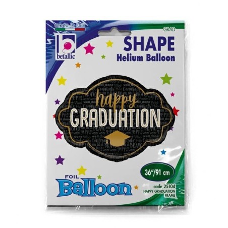 BALLON METALLIQUE HAPPY CONGRATULATION LAUREAT 91 CM 