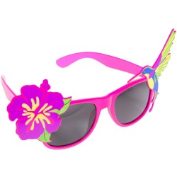 LUNETTES ROSE HIBISCUS ET OISEAU DES ILES