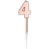 BOUGIE CHIFFRE 4 ROSE GOLD  BOUGIE CHIFFRE 4 ROSE GOLD