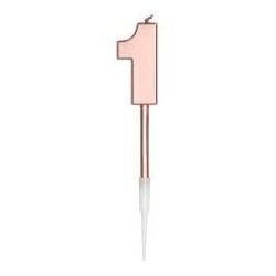 BOUGIE CHIFFRE 1 ROSE GOLD