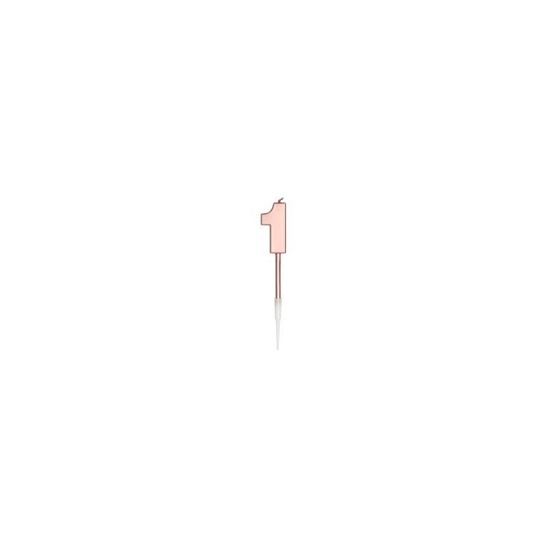 BOUGIE CHIFFRE 1 ROSE GOLD  BOUGIE CHIFFRE 1 ROSE GOLD