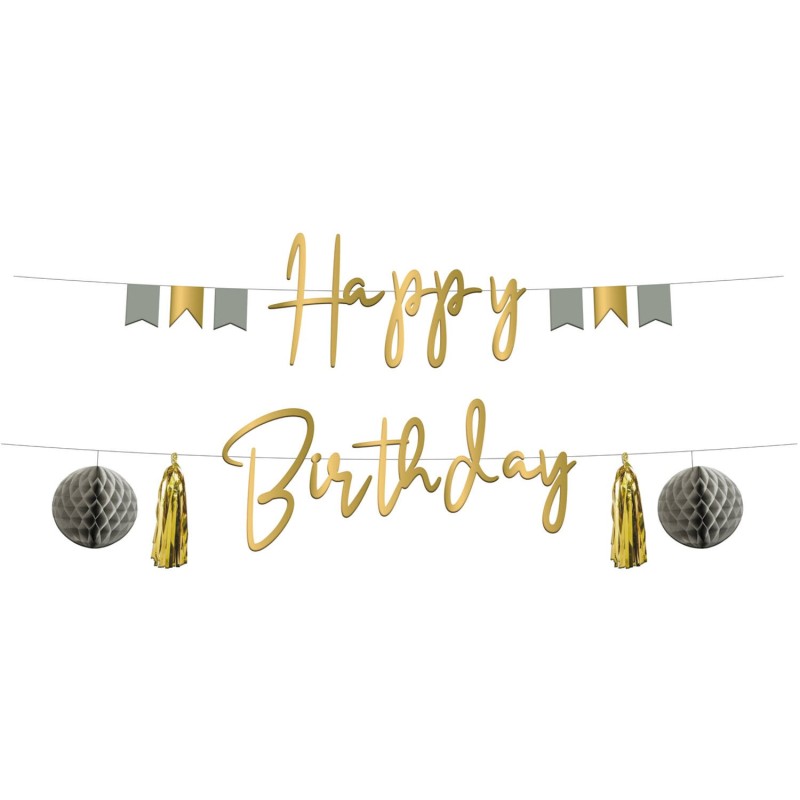 GUIRLANDE LETTRES HAPPY BIRTHDAY OR ET ROSE GOLD 1.5 M GUIRLANDE LETTRES HAPPY BIRTHDAY OR ET ROSE GOLD 1.5 M