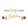 GUIRLANDE LETTRES HAPPY BIRTHDAY OR ET ROSE GOLD 1.5 M