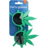 LUNETTES VERTES AVEC DES FEUILLES DE CANNABIS ADULTES