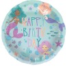 BALLON METALLIQUE ROND HAPPY BIRTHDAY SIRENE MERMAID MAGIC 46 CM 
