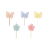 5 BOUGIES D'ANNIVERSAIRE FLEURS ET PAPILLONS PASTEL 5 BOUGIES D'ANNIVERSAIRE FLEURS ET PAPILLONS PASTEL