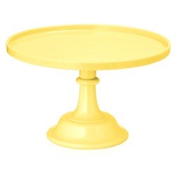 SUPPORT A GATEAU JAUNE PASTEL ACRYLIQUE  24 X 14.5 CM 