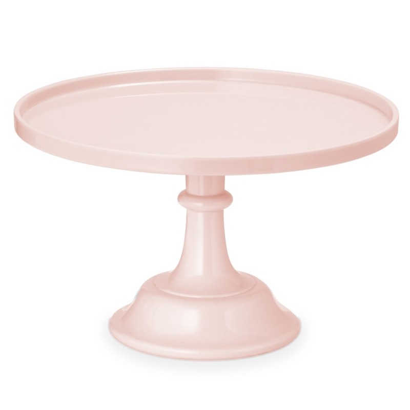 SUPPORT A GATEAU ROSE PASTEL ACRYLIQUE  24 X 14.5 CM  SUPPORT A GATEAU ROSE PASTEL ACRYLIQUE  24 X 14.5 CM