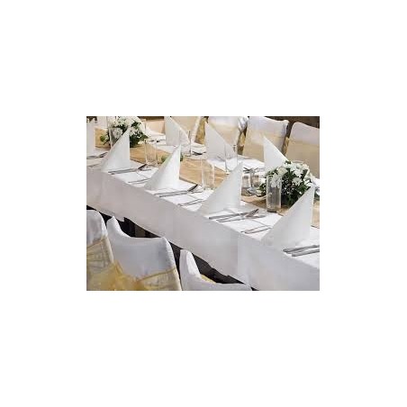 NAPPE EN TISSU BLANC BLANC 140 CM X 170 CM 