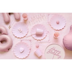 TOP OU PIQUE GATEAU CAKE TOPPER HAPPY BIRTHDAY ROSE PASTEL