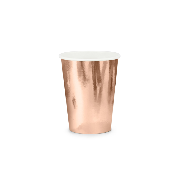 6 GOBELETS CARTON ROSE GOLD 220 ML 6 GOBELETS CARTON ROSE GOLD 220 ML