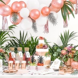 6 GOBELETS CARTON ROSE GOLD 220 ML