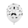 6 BALLONS LATEX 11" NOIR ET BLANC FOOTBALEUR 6 BALLONS LATEX 11" NOIR ET BLANC FOOTBALEUR