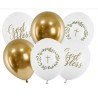 6 BALLONS LATEX COMMUNION BLANC ET OR 30 CM 6 BALLONS LATEX COMMUNION BLANC ET OR 30 CM