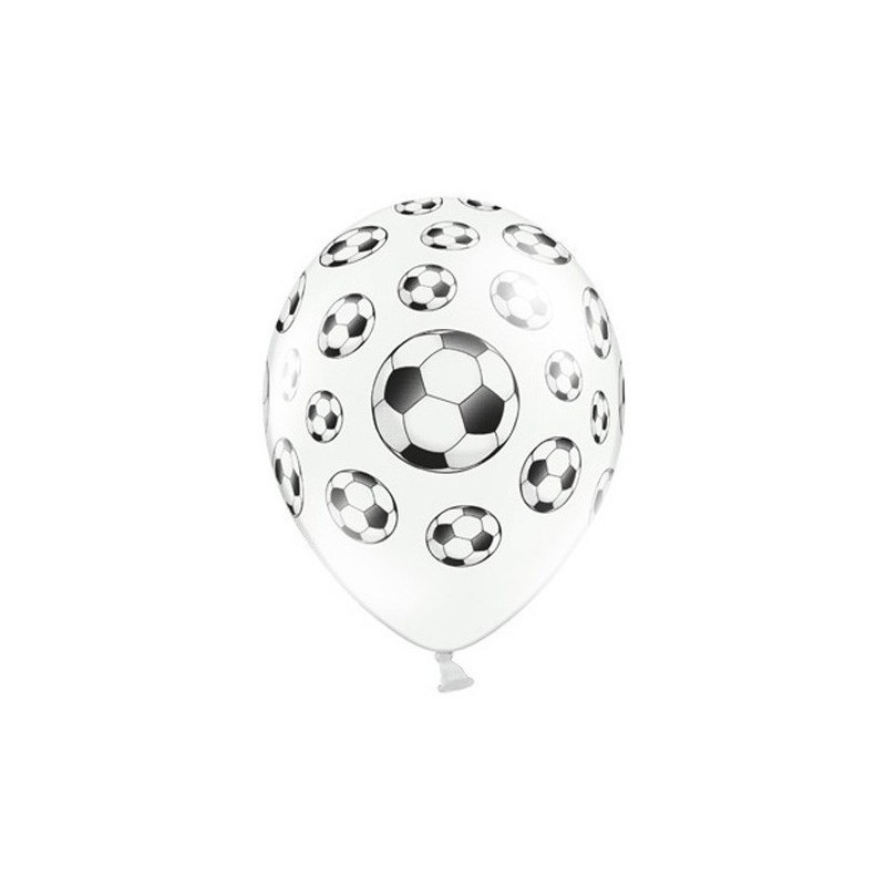 6 BALLONS LATEX 11" NOIR ET BLANC FOOT 6 BALLONS LATEX 11" NOIR ET BLANC FOOT