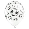 6 BALLONS LATEX 11" NOIR ET BLANC FOOT 6 BALLONS LATEX 11" NOIR ET BLANC FOOT