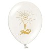 6 BALLONS LATEX COMMUNION BLANC ET OR 30 CM 6 BALLONS LATEX COMMUNION BLANC ET OR 30 CM