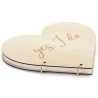 LIVRE D'OR COEUR EN BOIS YES I DO 40 PAGES 26.5 X 25 CM