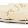 LIVRE D'OR COEUR EN BOIS YES I DO 40 PAGES 26.5 X 25 CM