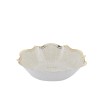 8 BOLS COMMUNION EFFET LIN BEIGE ET OR 13.5 CM  8 BOLS COMMUNION EFFET LIN BEIGE ET OR 13.5 CM
