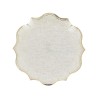 8 ASSIETTES  COMMUNION EFFET LIN BEIGE ET OR 23 CM  8 ASSIETTES  COMMUNION EFFET LIN BEIGE ET OR 23 CM