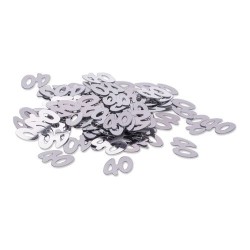 CONFETTIS DE TABLE PAPIER ARGENT 40 ARGENT 17G