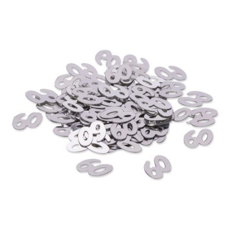 CONFETTIS DE TABLE PAPIER ARGENT 60 ARGENT 17G