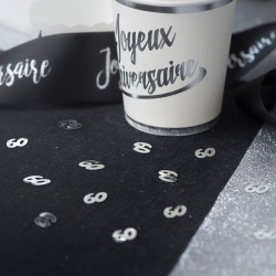 CONFETTIS DE TABLE PAPIER ARGENT 60 ARGENT 17G
