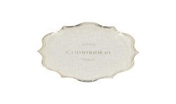 8 ASSIETTES COMMUNION EFFET LIN ET OR 18 CM 