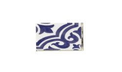 20 SERVIETTES COCKTAILS DOLCE VITA BLEU ROI , BLANC ET OR 24 X 24 CM 3 PLIS