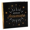 LIVRE D'OR NOIR JOYEUX ANNIVERSAIRE NOIR ET OR  LIVRE D'OR NOIR JOYEUX ANNIVERSAIRE NOIR ET OR