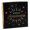 LIVRE D'OR NOIR JOYEUX ANNIVERSAIRE NOIR ET OR 