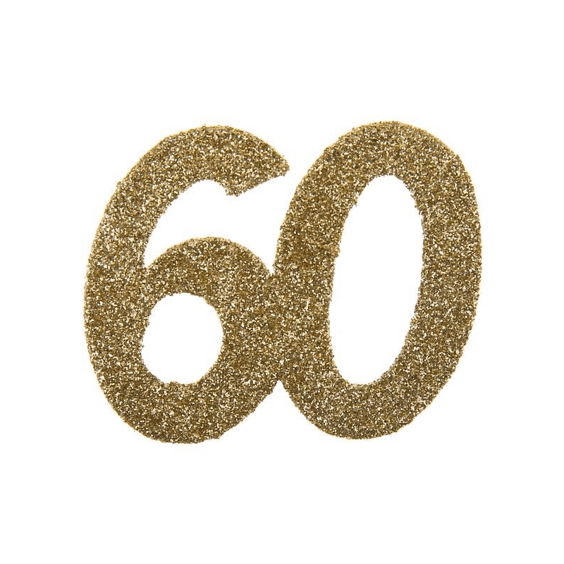 6 CONFETTIS PAILLETTES OR 60 ANS  6 CONFETTIS PAILLETTES OR 60 ANS