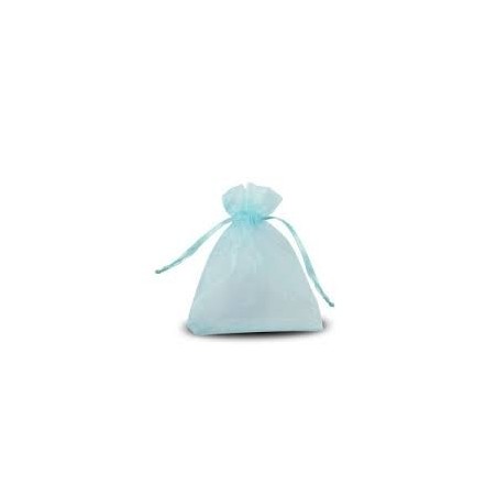 10 SACHETS ORGANZA PM BLEU CIEL