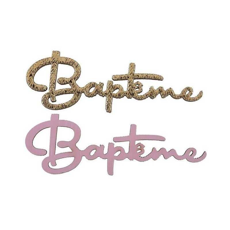 10 CONFETTIS BAPTEME OR ET ROSE