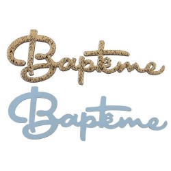 10 CONFETTIS BAPTEME OR ET BLANC