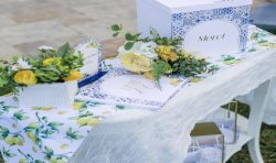 LIVRE D'OR DOLCE VITA BLEU ROI, BLANC ET OR 