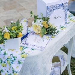 LIVRE D'OR DOLCE VITA BLEU ROI, BLANC ET OR 