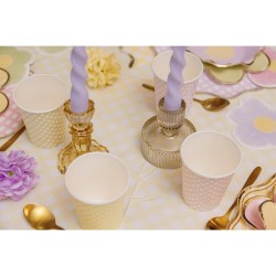 8 GOBELETS VICHY 4 COLORIS ASSORTIS 255 ML 