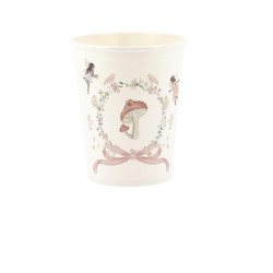 8 GOBELETS FAIRY (FEE) WORLD  BLANC ET ROSE PASTEL 255 ML