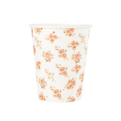 8 GOBELETS PEACHY ROSE, PECHES ET IVOIRE 255 ML