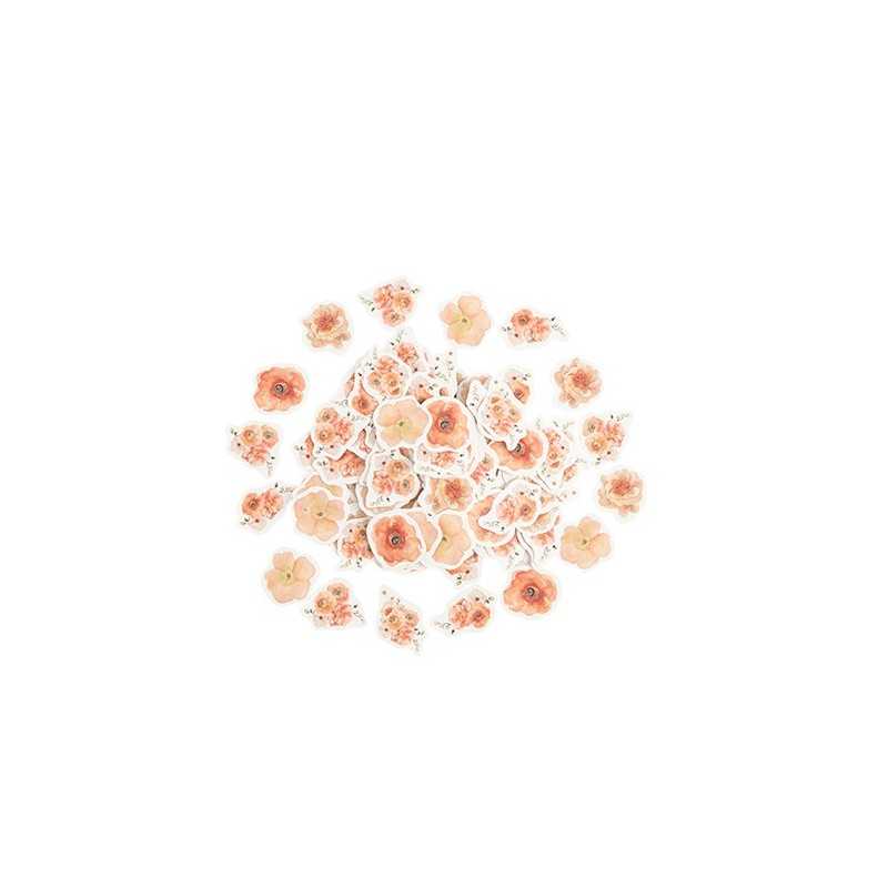 100 CONFETTIS PEACHY ROSE, PECHE ET IVOIRE DE 2 A3.5 CM