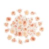 100 CONFETTIS PEACHY ROSE, PECHE ET IVOIRE DE 2 A3.5 CM