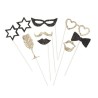 KIT PHOTOBOOTH PAILLETTES OR ET NOIRES 8 PIECES  KIT PHOTOBOOTH PAILLETTES OR ET NOIRES 8 PIECES