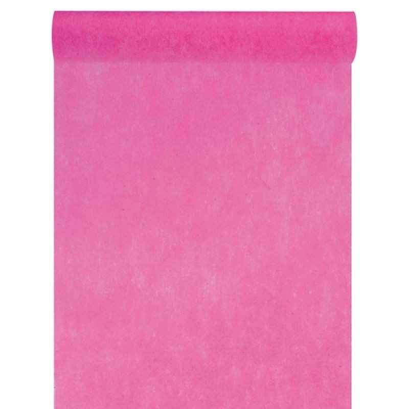 CHEMIN DE TABLE INTISSE 30 CM X 10 M ROSE FUSCHIA