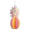 DECORATION ANANAS ROSE ET JAUNE 30 CM 