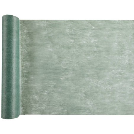 CHEMIN DE TABLE VERT EUCALYPTUS 30 CM X 10 METRES 