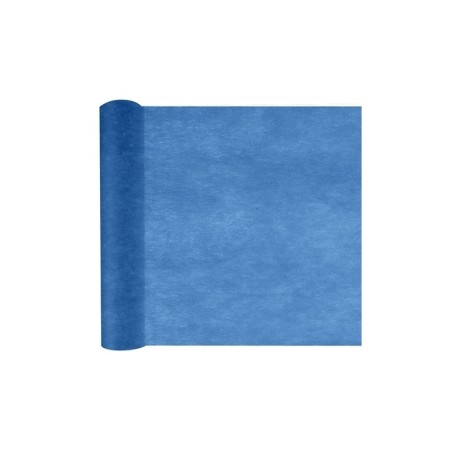 CHEMIN DE TABLE UNI BLEU MARINE