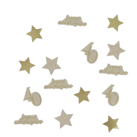 CONFETTIS GOLD'N AGE 40 OR ET LIN